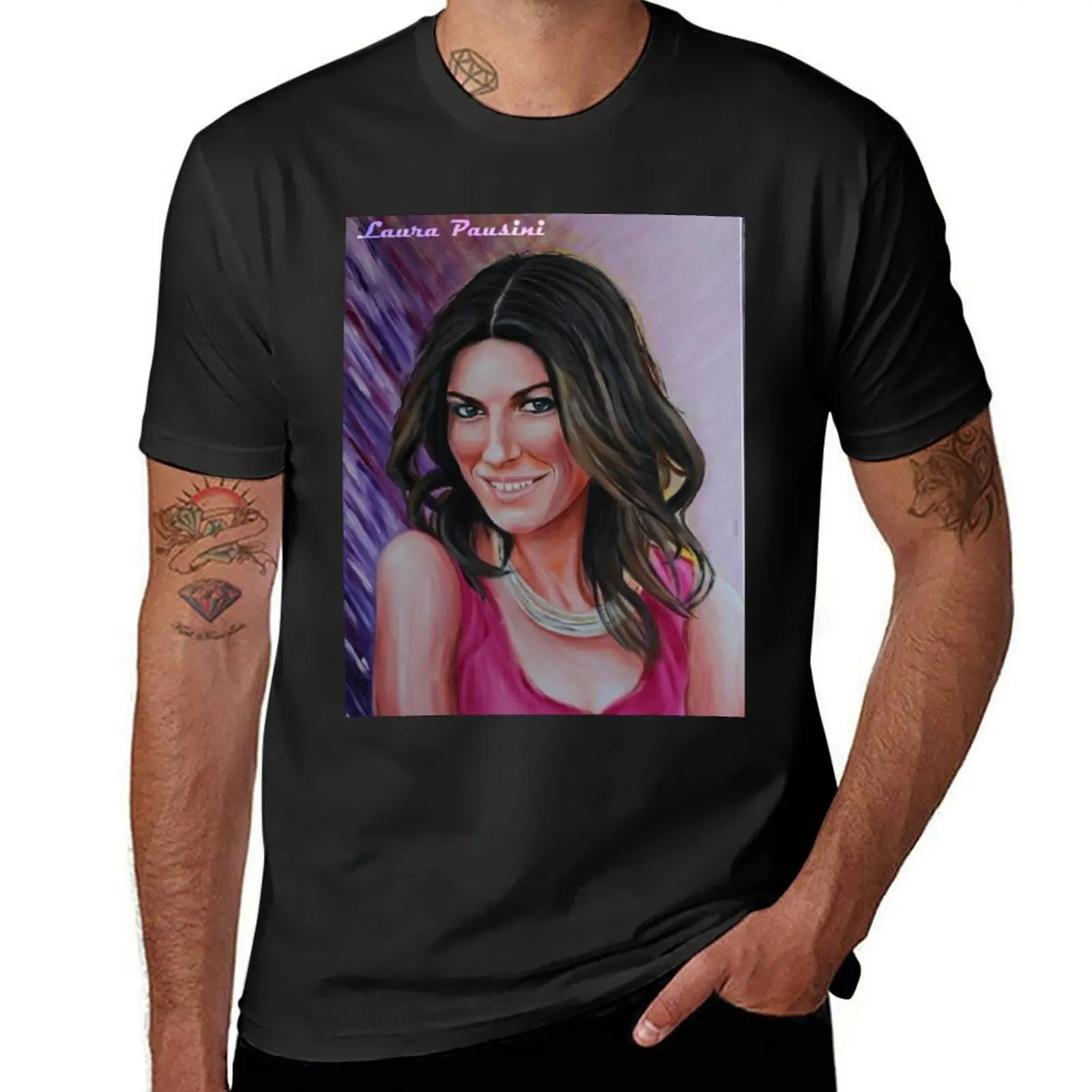 Laura Pausini T-Shirt Aesthetic clothing anime clothes heavyweights men workout shirt