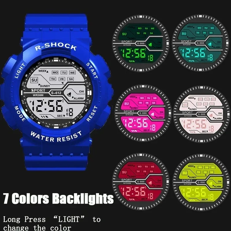 남성용 시계 럭셔리 날짜 고무 남성용 시계 디지털 패션 스포츠 스톱워치 손목 소년 Lcd 남성용 시계 pagani design watch men