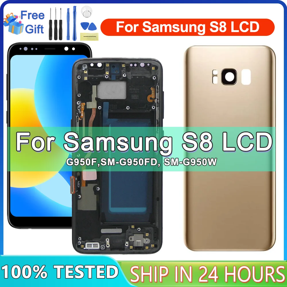 TFT S8 Display Screen For Samsung Galaxy S8 G950 SM-G950FD Lcd Display Touch Screen with Frame Digitizer Replacement Assembly