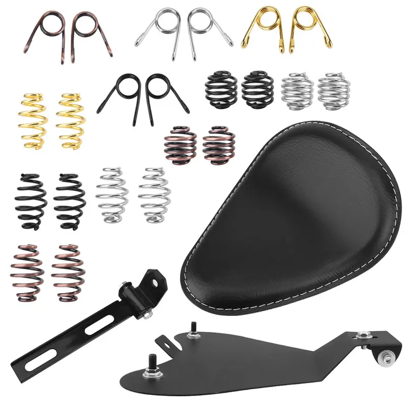 

Motorcycle PU Leather Saddle Seat Retro Solo Seat for Harley Custom Chopper Bobber Honda Yamaha Kawasaki Suzuki Universal