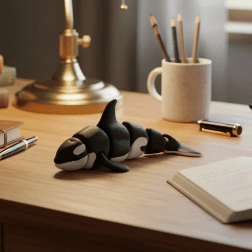 Creative Flexible 3D Printed Animal Joint Mini Multi-Joint Movable Marine Animal Model Unique Simulation Animal Home Decoration
