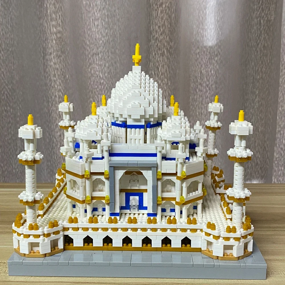 Juego de bloques de construcción del Taj Mahal DIY para adultos, juguetes ensamblados Premium, decoración del hogar y la Oficina, regalo único para entusiastas de la historia