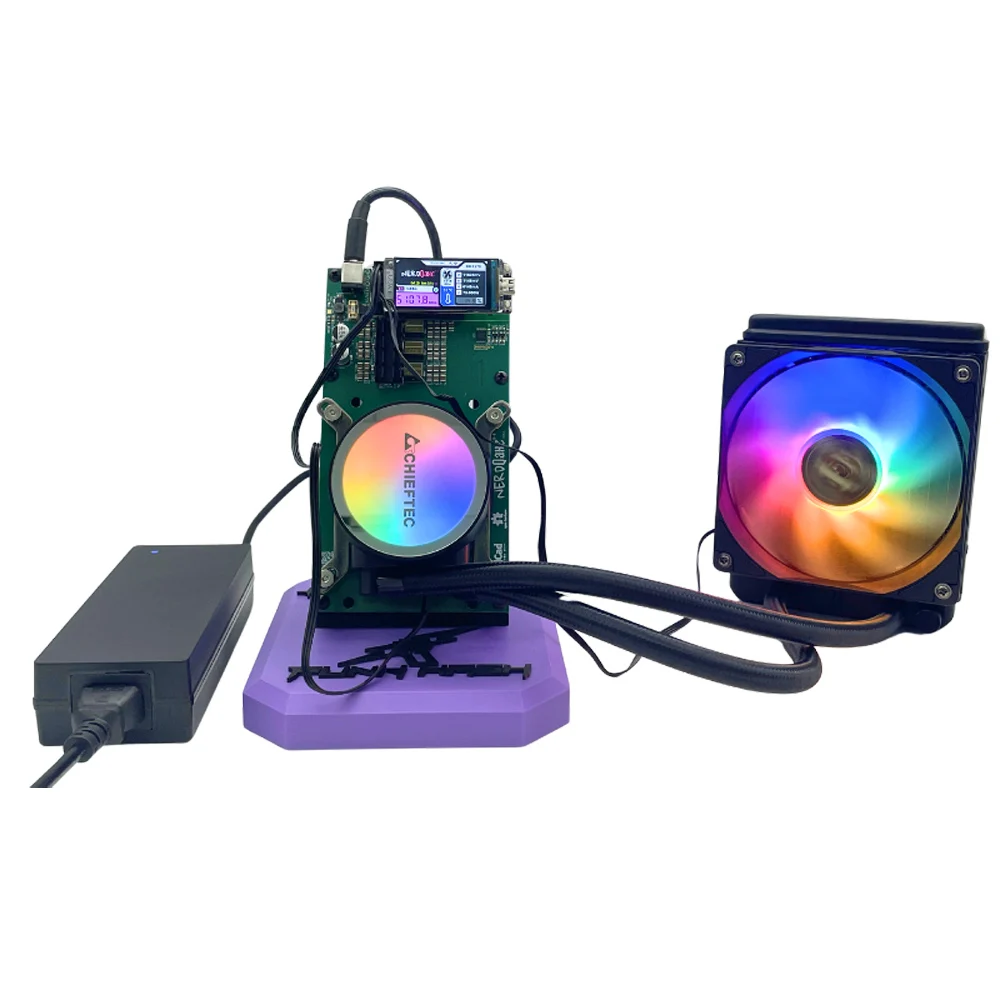 العلامة التجارية الجديدة Bitaxe NerdQaxe ++ Hydro 4.8TH/s 80W BTC Miner 15J/Th 4 * BM1370 ASIC Chips، 2.4G WiFi Crypto Machine عامل منجم مفتوح المصدر #4