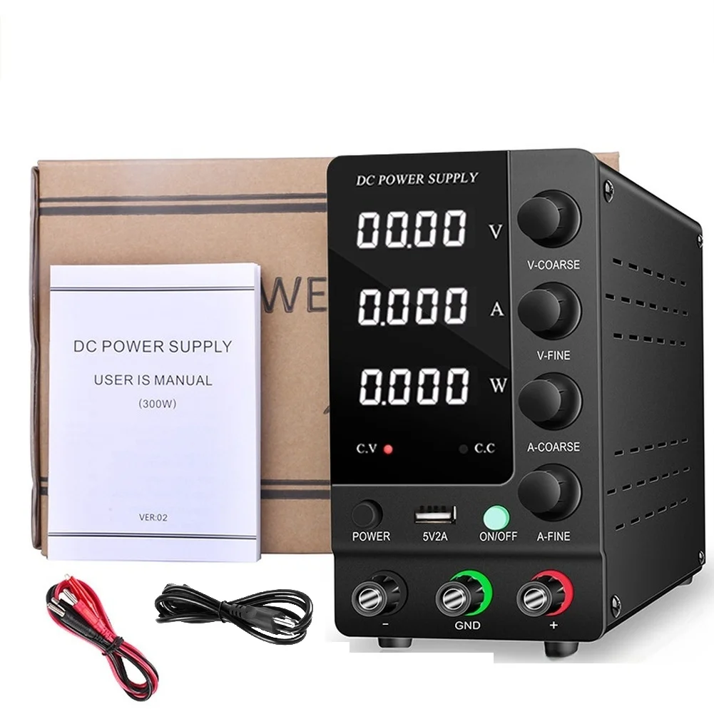 Adjustable 32V for 6a 300W Switching DC Power Supply SPS-C3206 with 4-Digit LED Display for Voltage Current Power Monitoring