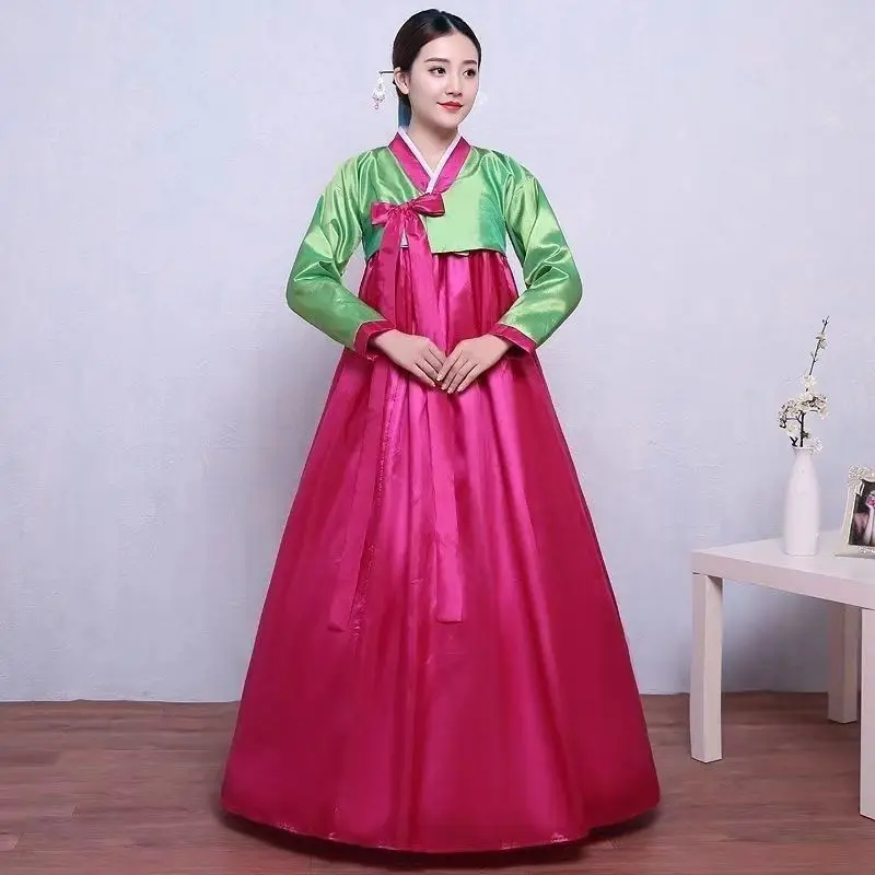 

Traditional Hanbok for Women Korean Costume Minority Palace Performance Court Clothes Flower New Year Wedding Party Dance Dress