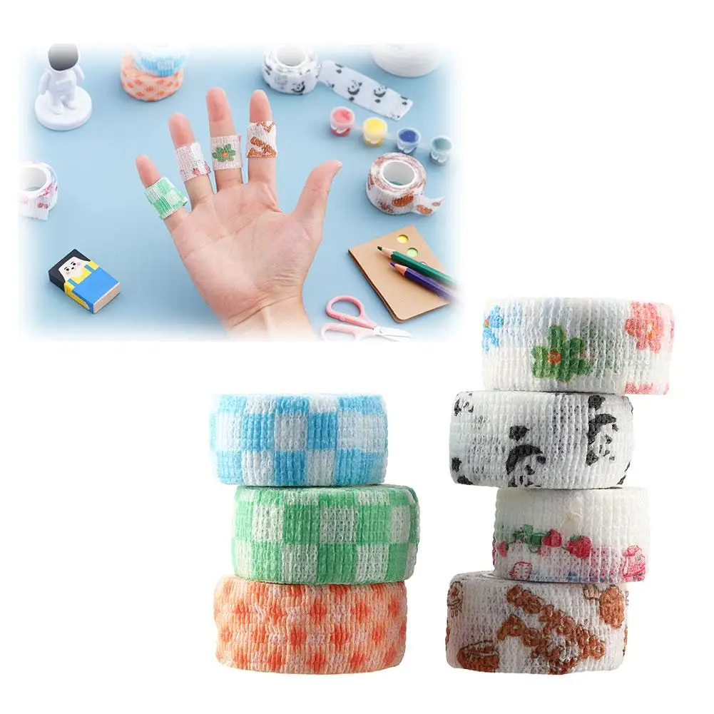 1pcs Self Adhesive Finger Tape Finger Protection Bandage Accessories Fabric Tape Printed Sports Elastic Non-woven Writing U8A4