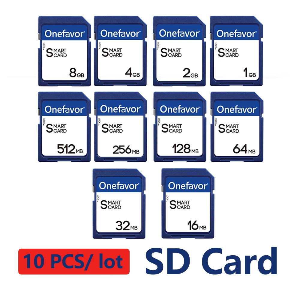 Lote de 10 unidades de tarjetas SD de 256MB, 512MB, 1GB, 2GB, 4GB, 8GB, tarjetas de memoria flash para cámaras antiguas.