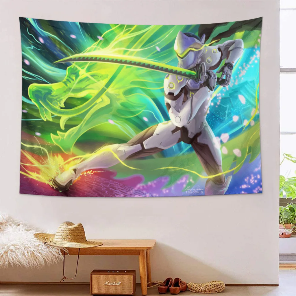 

Home Decoration Tapestry Over-Watch-Genji Tapestry Wall Art Tapestries Room Decors