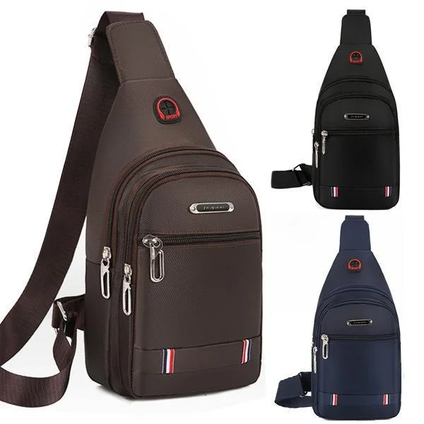 Unisex Canvas Leisure Sports Small Backpack Oxford Cloth One-shoulder Messenger Bag Chest Bag