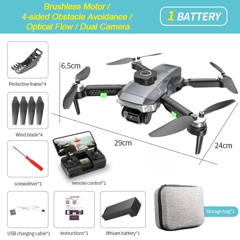 NewS176MAX Drone HD Camera Lightstream Drone fotografia aerea Quadcopter evitamento ostacoli WIFI FPV Drone giocattoli telecomandati