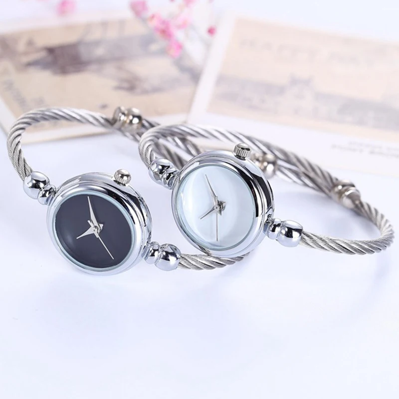 MAYZHISU Luxury Ladies Watches Fashion Dresses Round Wristwatch Minimalist Design Women Quartz Watch Stainless Steel Retro Clock