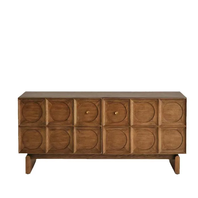 

American French retro medieval living room hotel bed and breakfast restaurant old locker dining side cabinet decorative cabinet