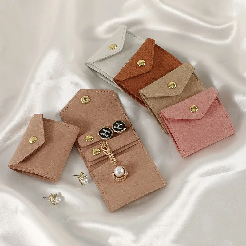 

Portable Jewelry Roll Case High-Quality Jewelry Storage Bag Foldable Jewelry Pouch Microfiber For Gift Business Trips Parties