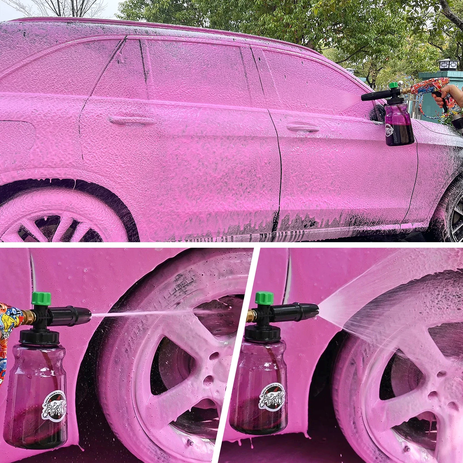 Autowasch-Schneeschaumlanze Schaumdüse Schaumkanone Schaumgenerator für Daewoo Hammer Karcher Huter Makita Hochdruckreiniger – Detail 7