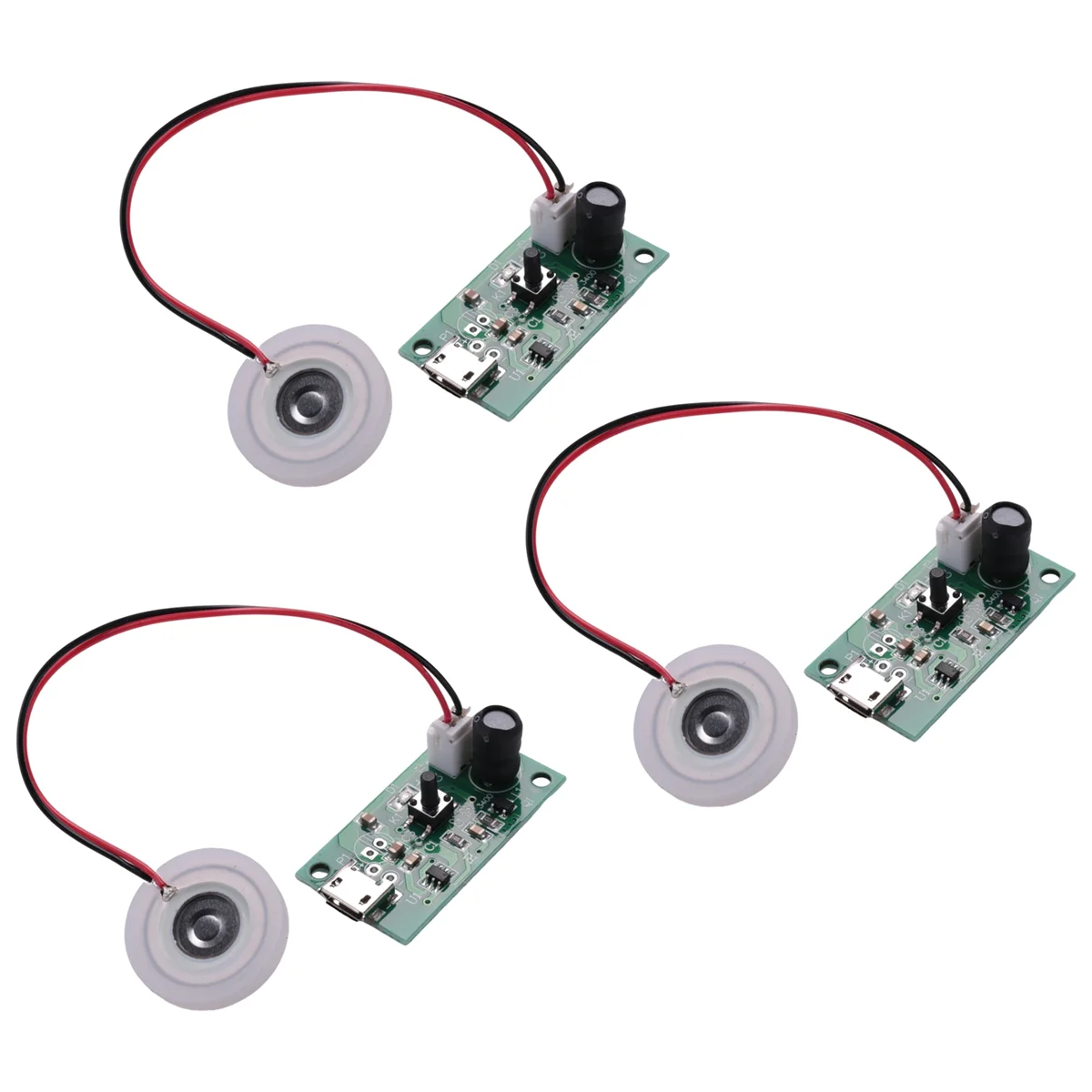 3Pcs Mist Maker Atomization Plate with 5V USB Humidifier Module Integrated Circuit Board Driver with Timing Switch