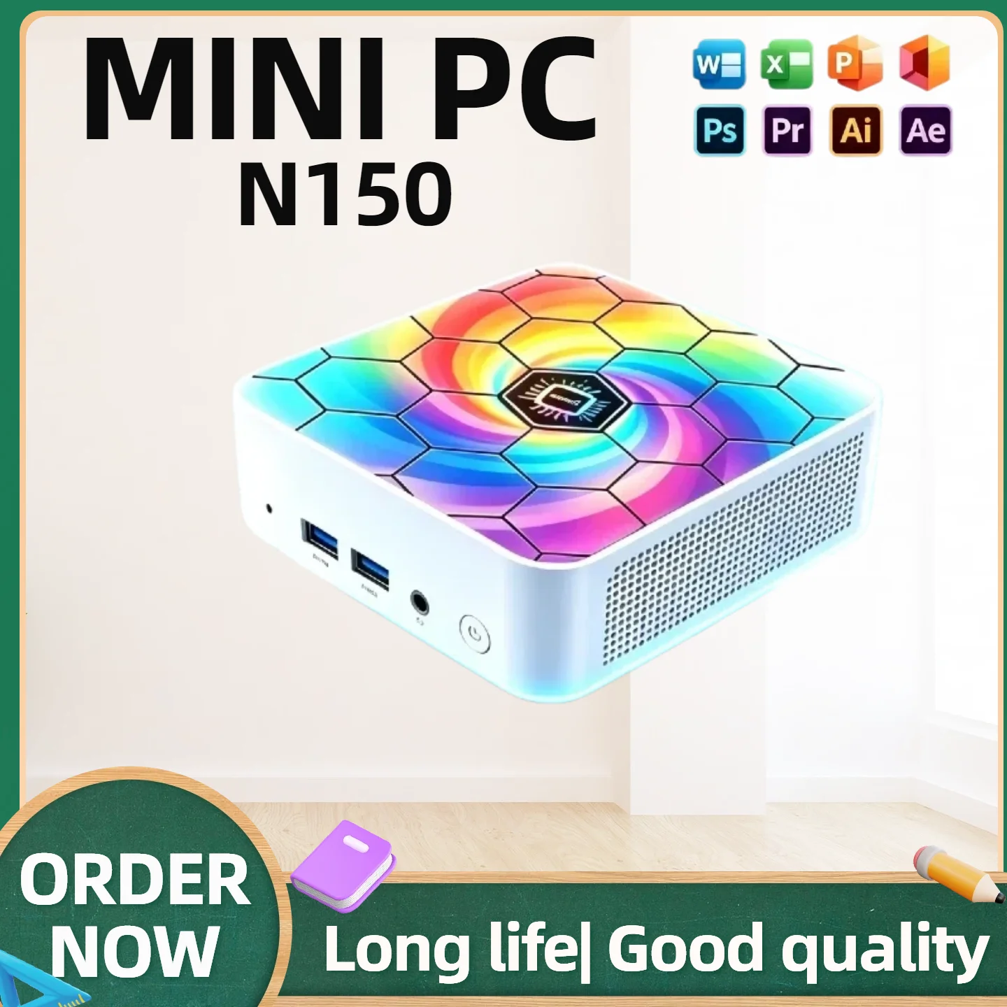 Colorful Mini Desktop PC Intel Core N150 Compact PC WiFi6 BT5.2 for Studio Work Home Gaming and Entertainment