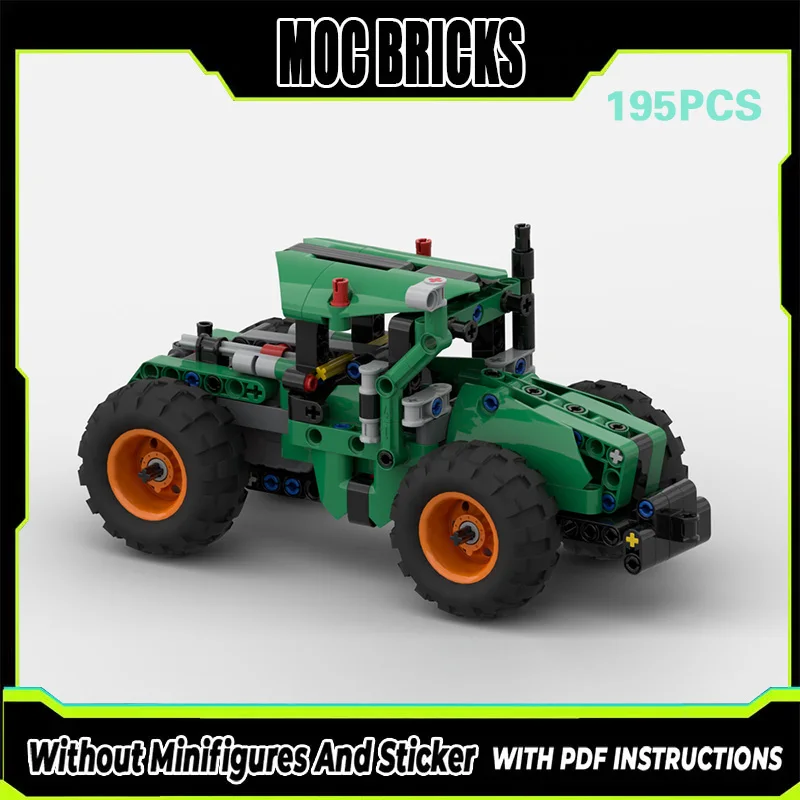 

City Car Model MOC Building Bricks Agricultural Wheel Tractor Modular Technology Gifts Holiday Assemble Children Toys Suit