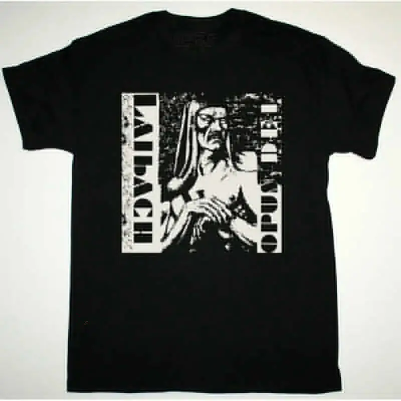 

VTG Laibach music band heavy cotton black full size Unisex Tee shirt