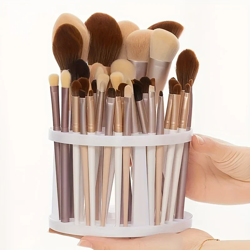 MakeupBrushDisplay-Ständer mit großem Fassungsvermögen, Organizer, CupBrush-Halter, kreatives Desktop-Make-up-Pinsel-Aufbewahrungsregal (ohne Pinsel)