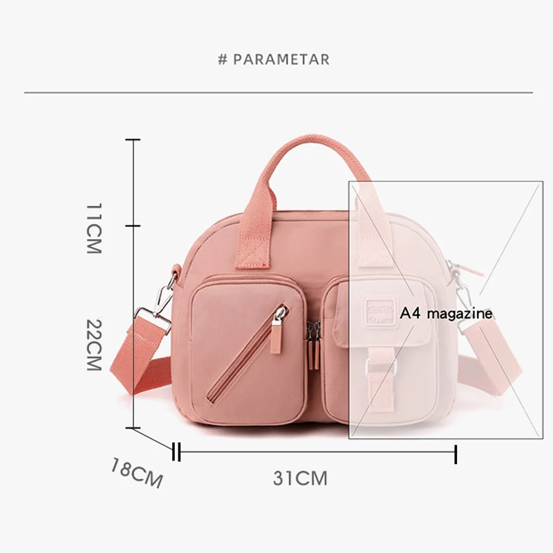 Women Crossbody Tote Bags Multi-function Nylon Messenger Bags Female Waterproof  Travel Shoulder Bags Designer Handbags