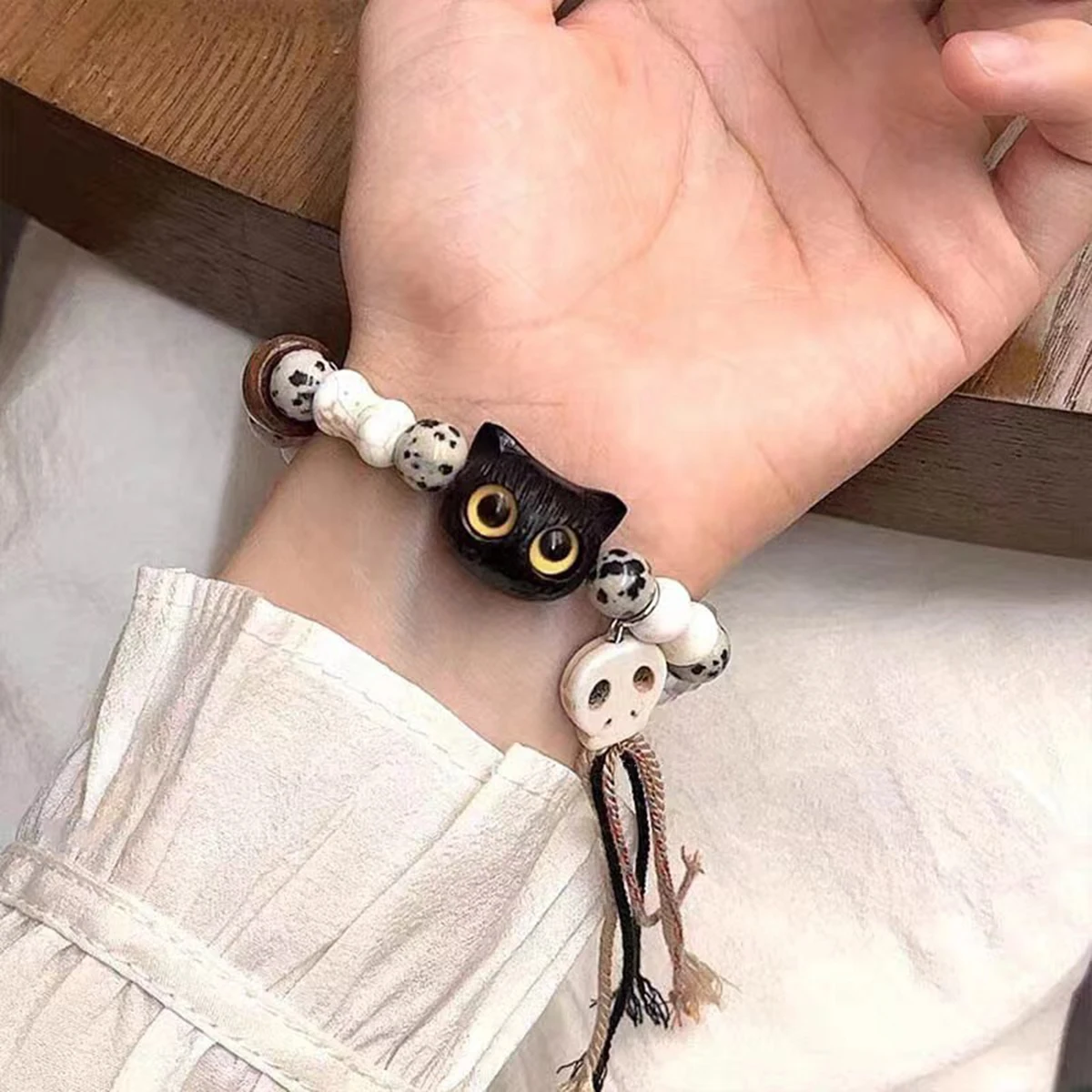 2024 New Quirky Cat Skull Bracelets Women's Sweet Cool Spice Girls Design Premium Feeling Bracelet Party Jewelry Gift