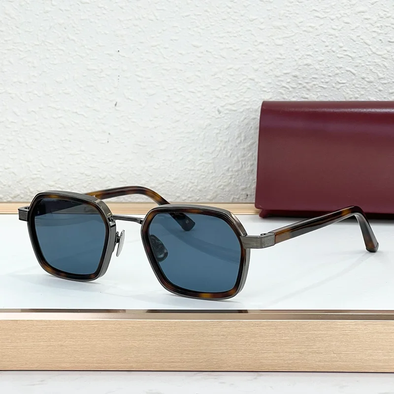 

Men's Classical Luxury Craft Square Tortoise Sunglasses Original High Street Top Quality Acetate Solar Glasses for Male