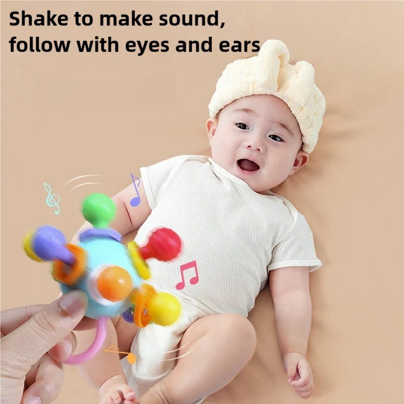 Manhattan – boule à main éducative pour bébé de 0 à 1 an, anneau de dentition à croquer, bâton molaire, jouets pour bébé de 3 à 6 mois