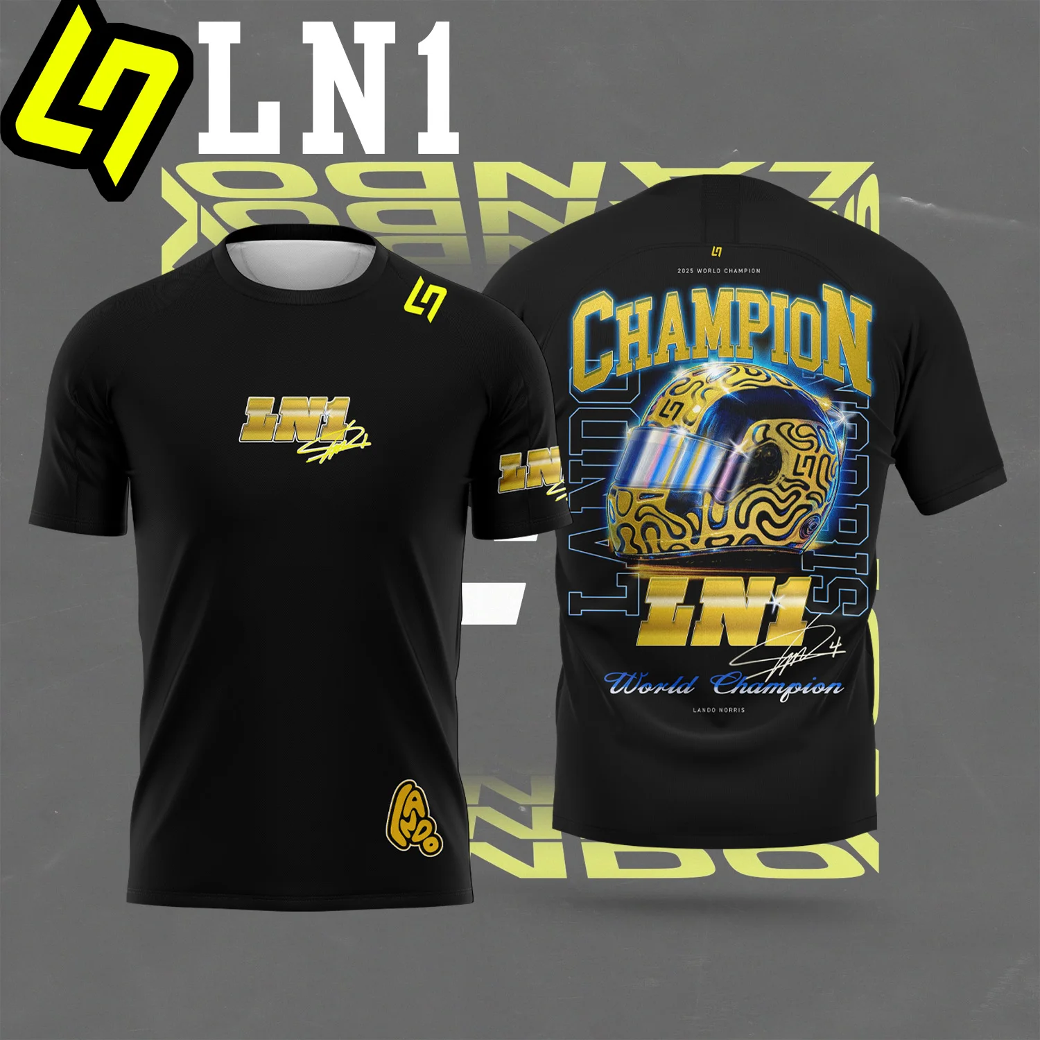 2026 New Jersey Rennfahrer-T-Shirt # 1 Lando Norris Fahrer # 81piastri Fan Freizeitkleidung Atmungsaktive Familien-Kinder-T-Shirts – Detail 3