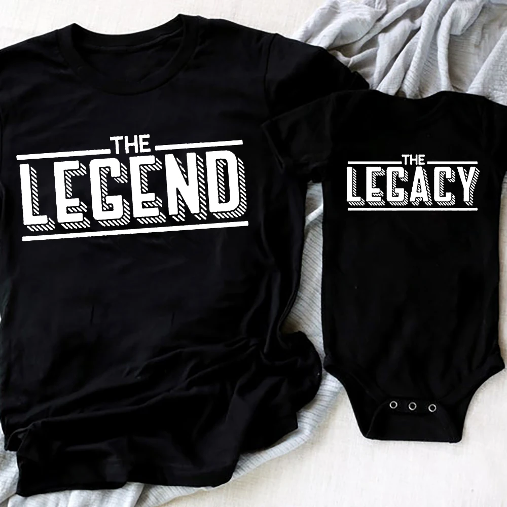 The Legend The Legacy Matching Tees Father and Son Shirts Family Matching T-shirts Dad and Son Shirt Bodysuit Fathers Day Gift