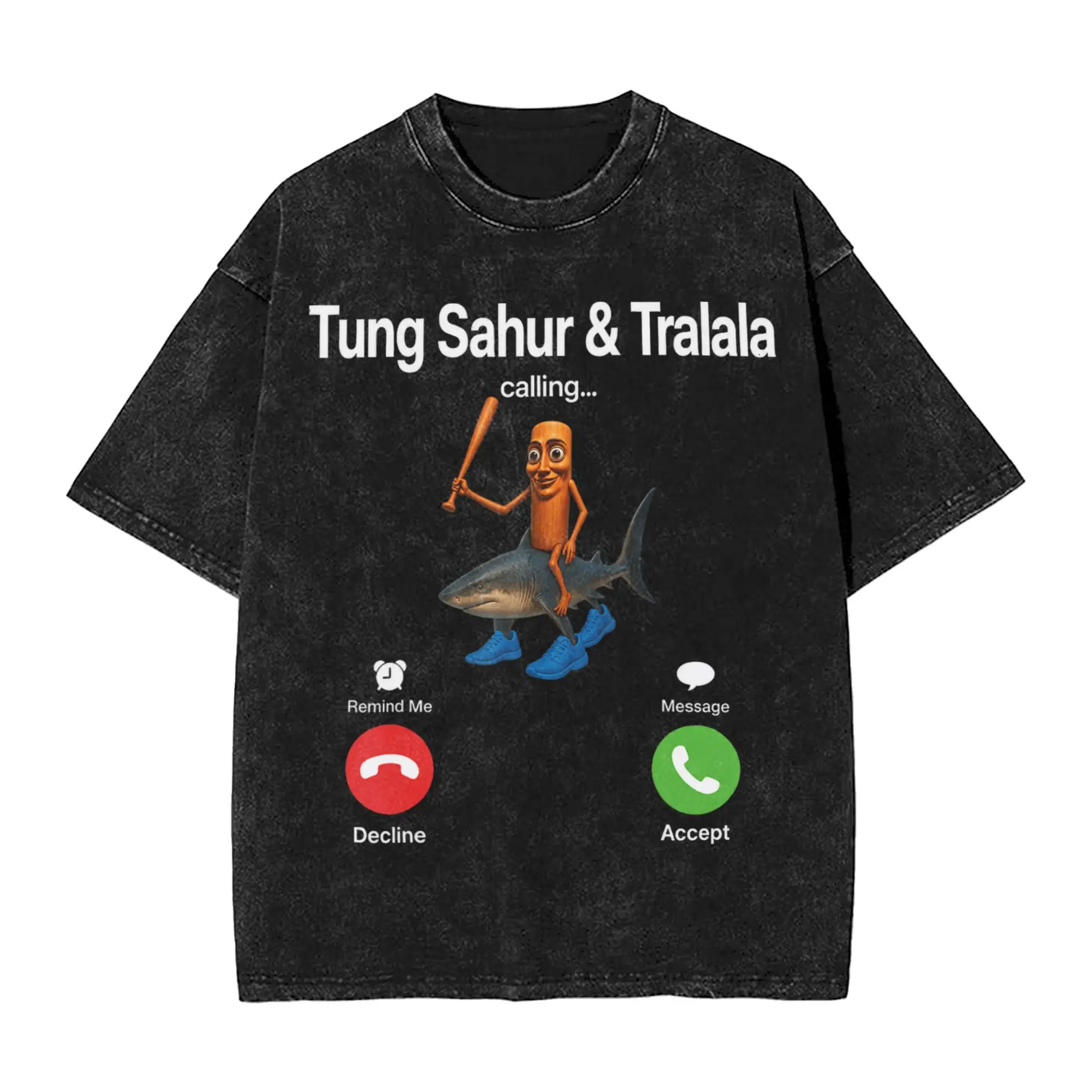 Tung Sahur Tralala is Calling Funny Italian Brainrot T-Shirt Fashion T-Shirts Street Style Tops Summer Cotton O-Neck Top Tees