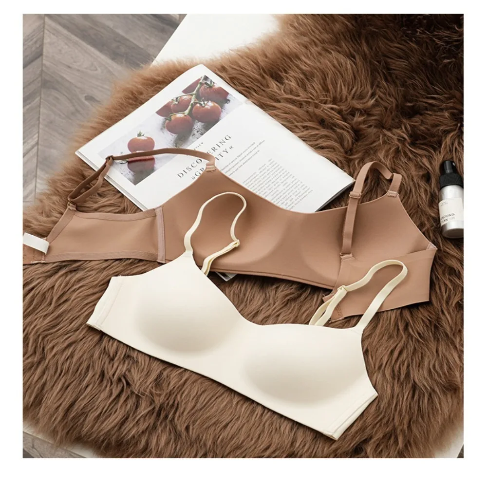 Мягкий комфортный беспроводной бюстгальтер из дышащей ткани с тонкой чашкой, бюстгальтер пуш-ап, эластичная поддерживающая структура, топ-труба, бюстгальтеры с поддержкой спины