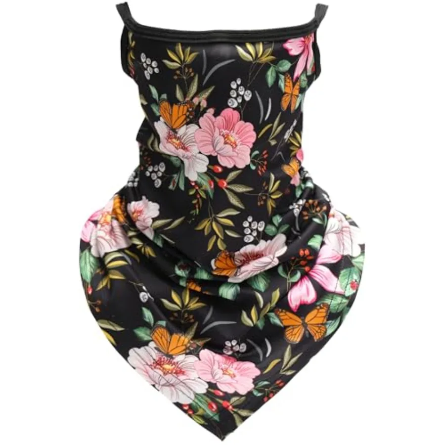

FISHEAL UV Sun Protection Face Scarf Mask, Breathable Gardening Face Cover Neck Gaiter with Ear Loops Bandana for Men Women