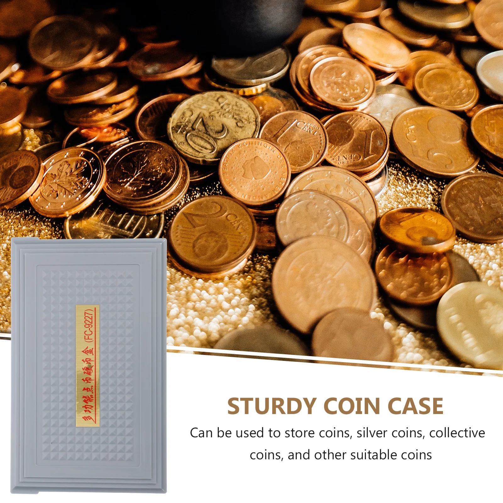 Multifunctional Coin Box Compact Dispenser Case Storage Device Daily Use Capsules Holder Money Organizer Black Plastic