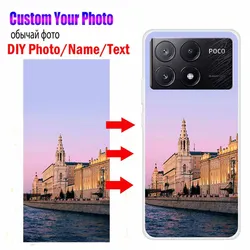 Customized Design Phone Cases for Xioami POCO X6 Pro F6 Pro 5G C40 C65 Silicone Cover DIY Photos Picture Image Clear TPU Fundas