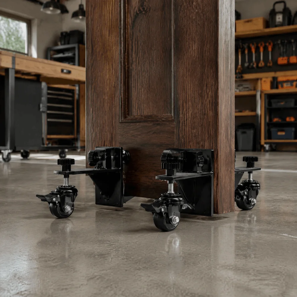 Stable Steel Panel Moving Cart Thickened Adjustable Door Installation Dolly Door Lifter Tool Home
