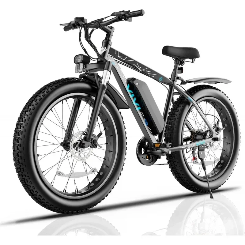 

F26ful Peak 1000W 26 "x 4.0 Fat Tire Electric Bike With 48V 13ah Removable Battery, 7speed, Top 26mph, CR