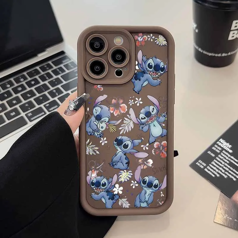 ديزني غرزة الزهور لسامسونج غالاكسي S25 S24 S23 S22 S21 S20 زائد الترا FE لايت العين سلم جراب هاتف