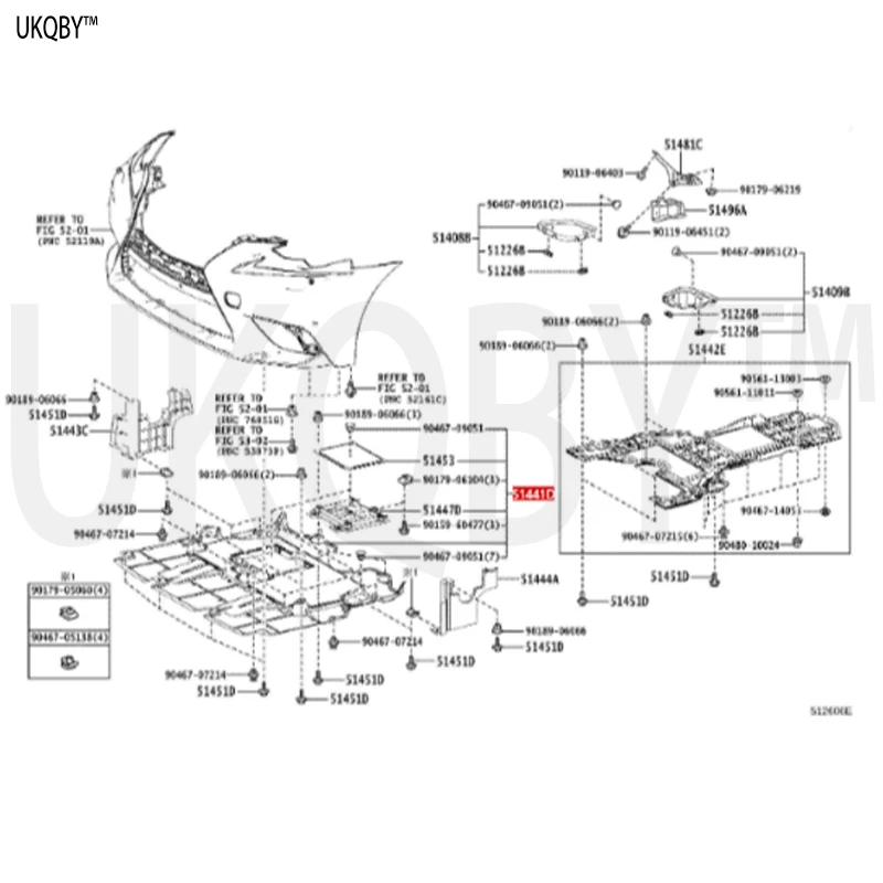 Manufacturer's direct supply of To yo ta LEXUS IS 17-20 51410-53171 car engine lower guard plate