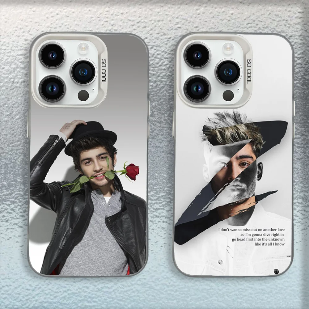 

Singer Z-Zayn Malik Phone Case For iPhone 16,15,14,13,12,11,Mini,Pro,MAX White Matte Shockproof Cover