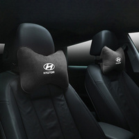 Car Seat Headrest Pillow Neck Rest Suede Cushion For Hyundai Tucson Accent Elantra Santa fe Sonata I20 I30 I40 ix25 ix35 Solaris