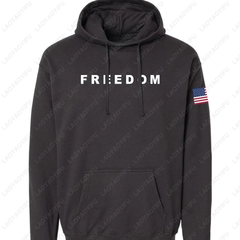 

Freedom Patriotic American Flag Sweatshirt USA Pride Unisex Men Women Hoodie Stand Charlie Kirk FREE Popular Classics Pullover