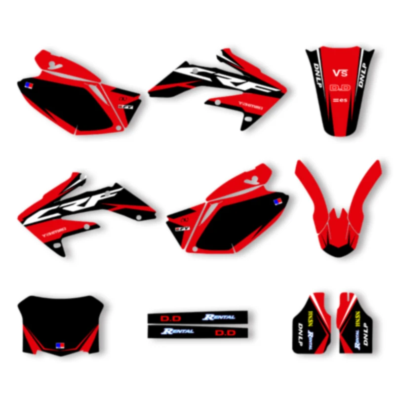 

SPACE Custom Motorcycle Graphics Background Decal for HONDA 2004 2005 CRF250 2006 2007 CRF 08-09 CRF450 Decals Stickers Kits 09