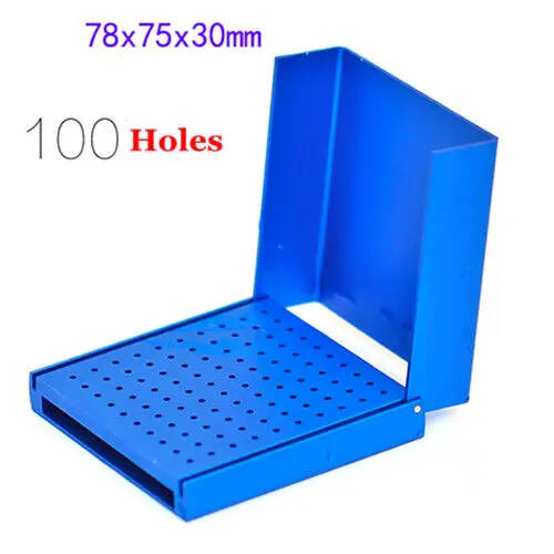 

100 Holes Dental Burs Holder high speed diamond bur Block Holders Autoclavable