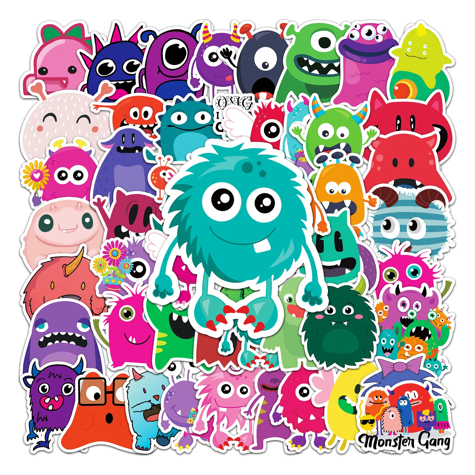 

10/30/50pcs Small Monster Cartoon Sticker Funny Kawaii Cute Sticker Scrapbook Phone Laptop Diy Car Decal Decor Stickers
