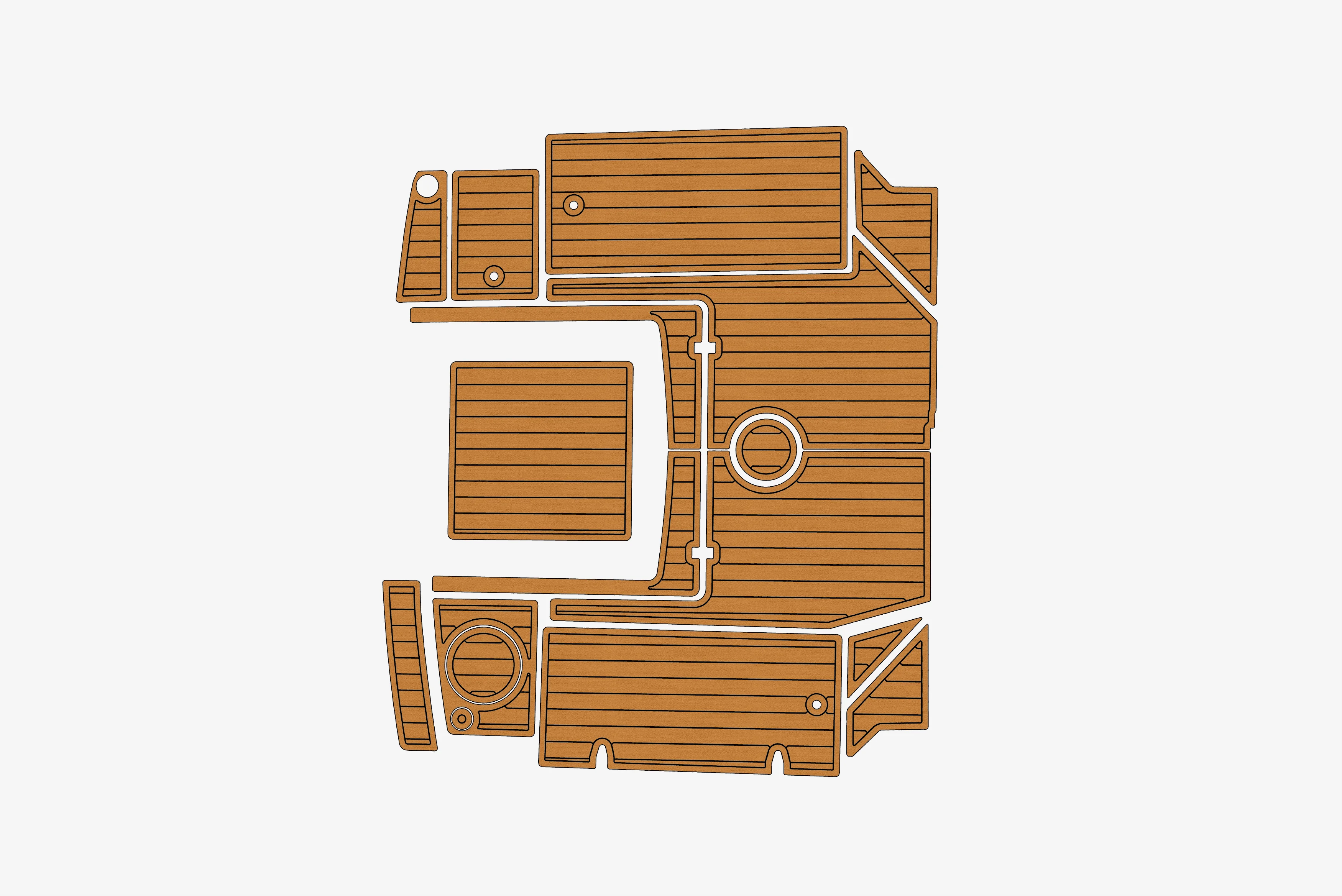 

Bayliner Trophy 2159 1/4" 6mm EVA foam Non-Slip PVC Teak Decking marine Mat seadek aqua carpet Marine Floor