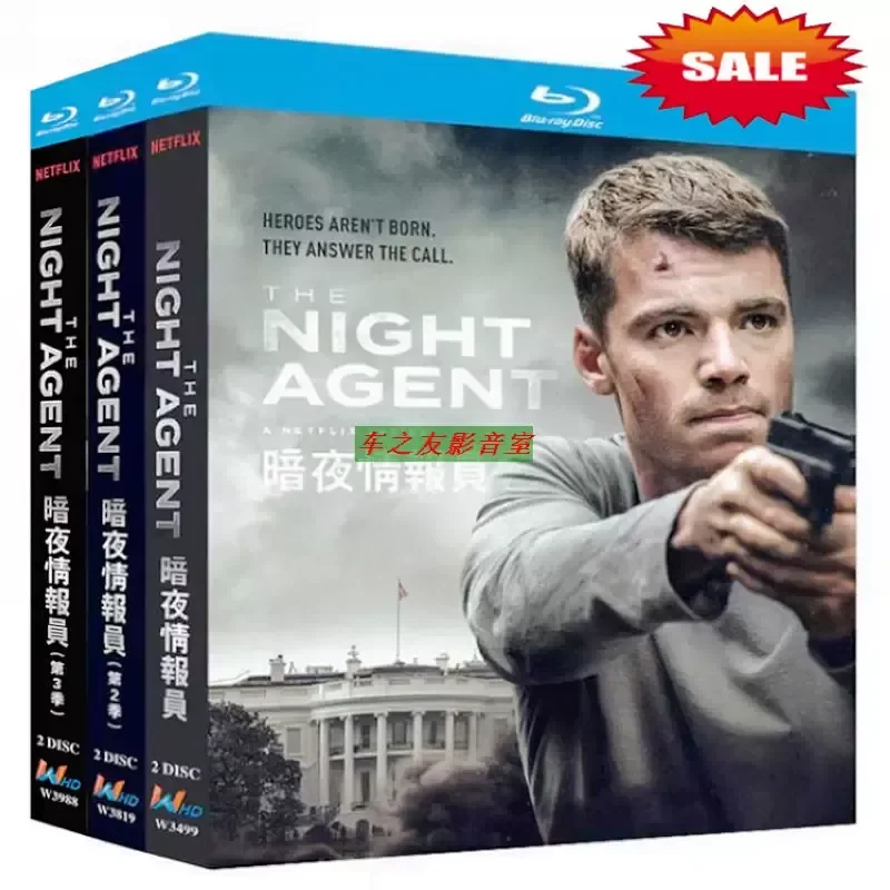 Blu ray High Definition American Drama Dark Night Intelligence Officer Seasons 1 to 3 BD Disc Box Collection 6 Sets with