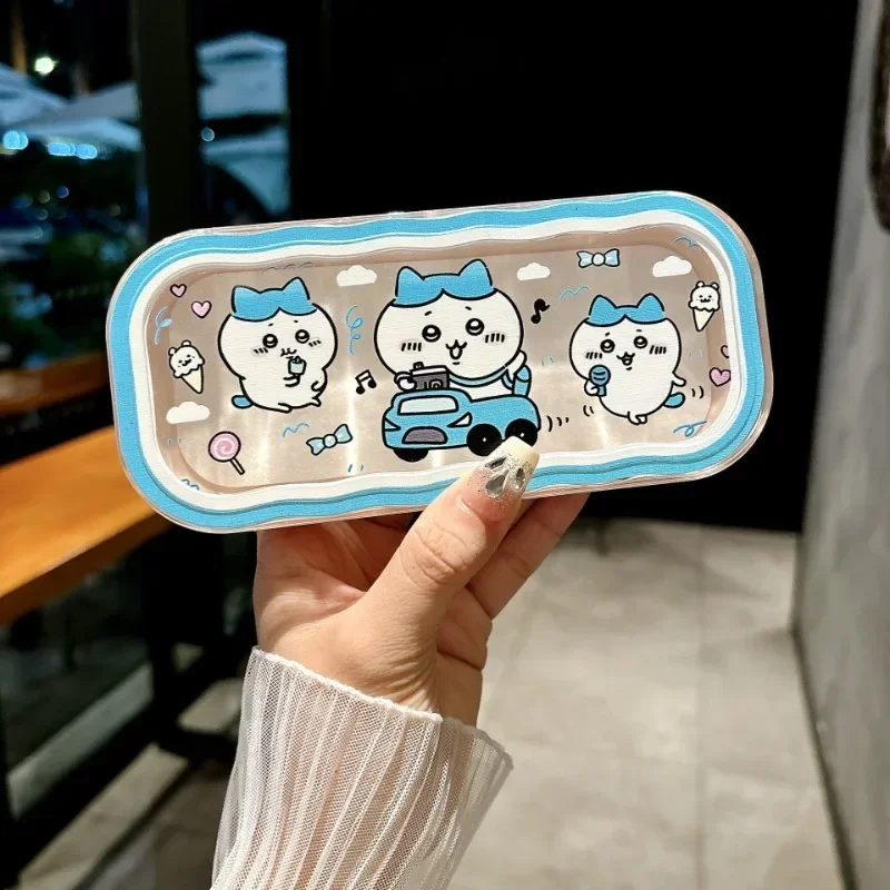 Kawaii Cartoon Chiikawa Glasses Case Storage Box Anime Cute Transparent Wave Sunglasses Protective Myopia Case Gifts for Girls