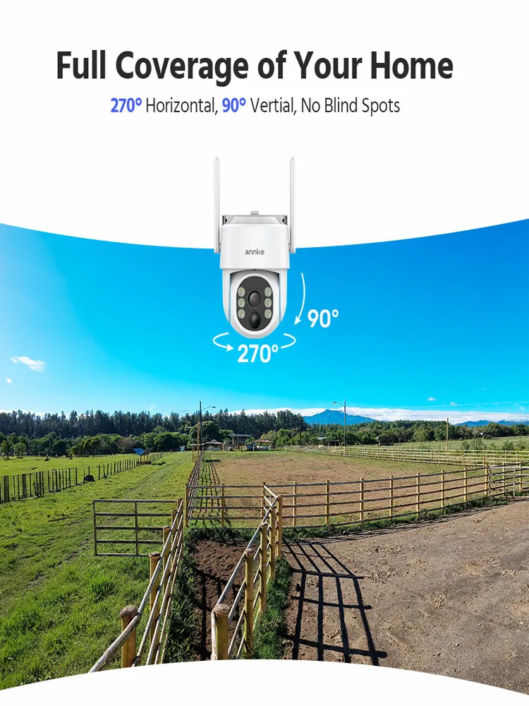 Annke 4MP Draadloze PT Solar Camera 16CH NVR 2.4G & 5.8G dual-band Beveiligingscamera Solar Ingebouwde batterij draadloos camerasysteem - afbeelding 2