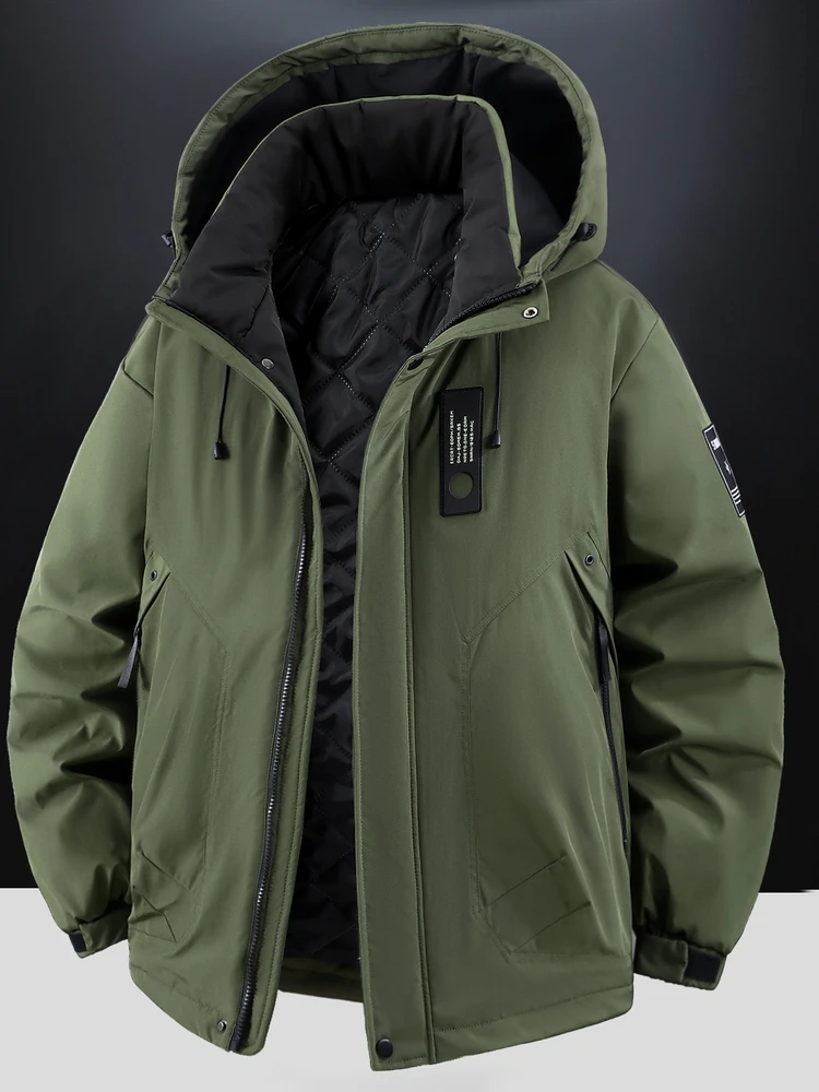 

Мужская легкая тонкая хлопковая куртка на осень-зиму с утеплителем, теплая, больших размеров, на молнии, из полиэфирного волокна...