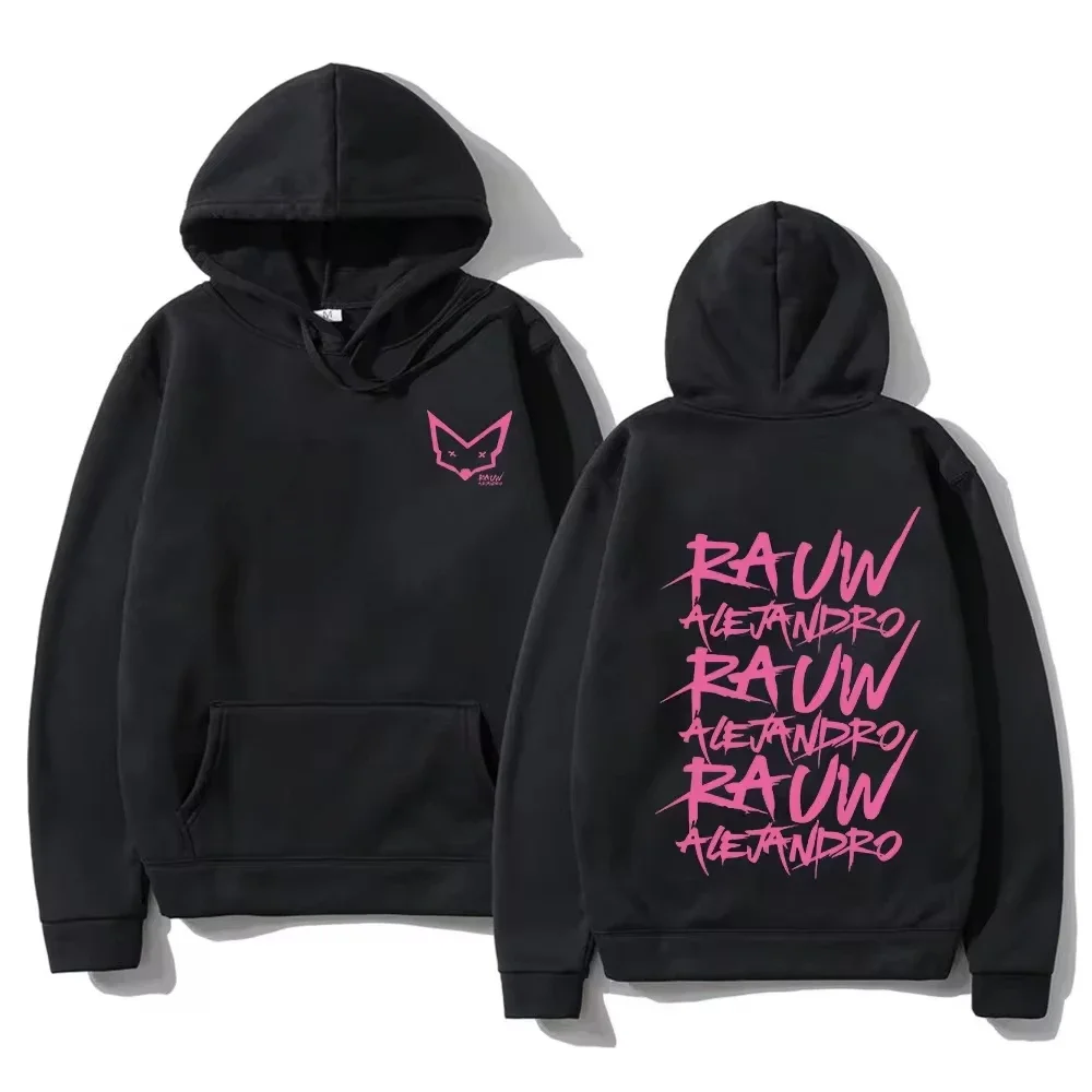 

Rauw Alejandro Women Hoodies Print Pullover Hooded Rapper Hip Hop Joggers Long Sleeve Singer Fleece Sweatshirt for Fans Men Tops